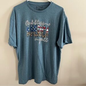 Luv & Faith Patriotic Blue Tee